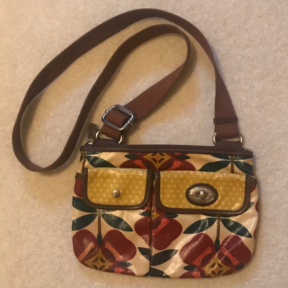 Fossil Key-Per Floral Crossbody Purse